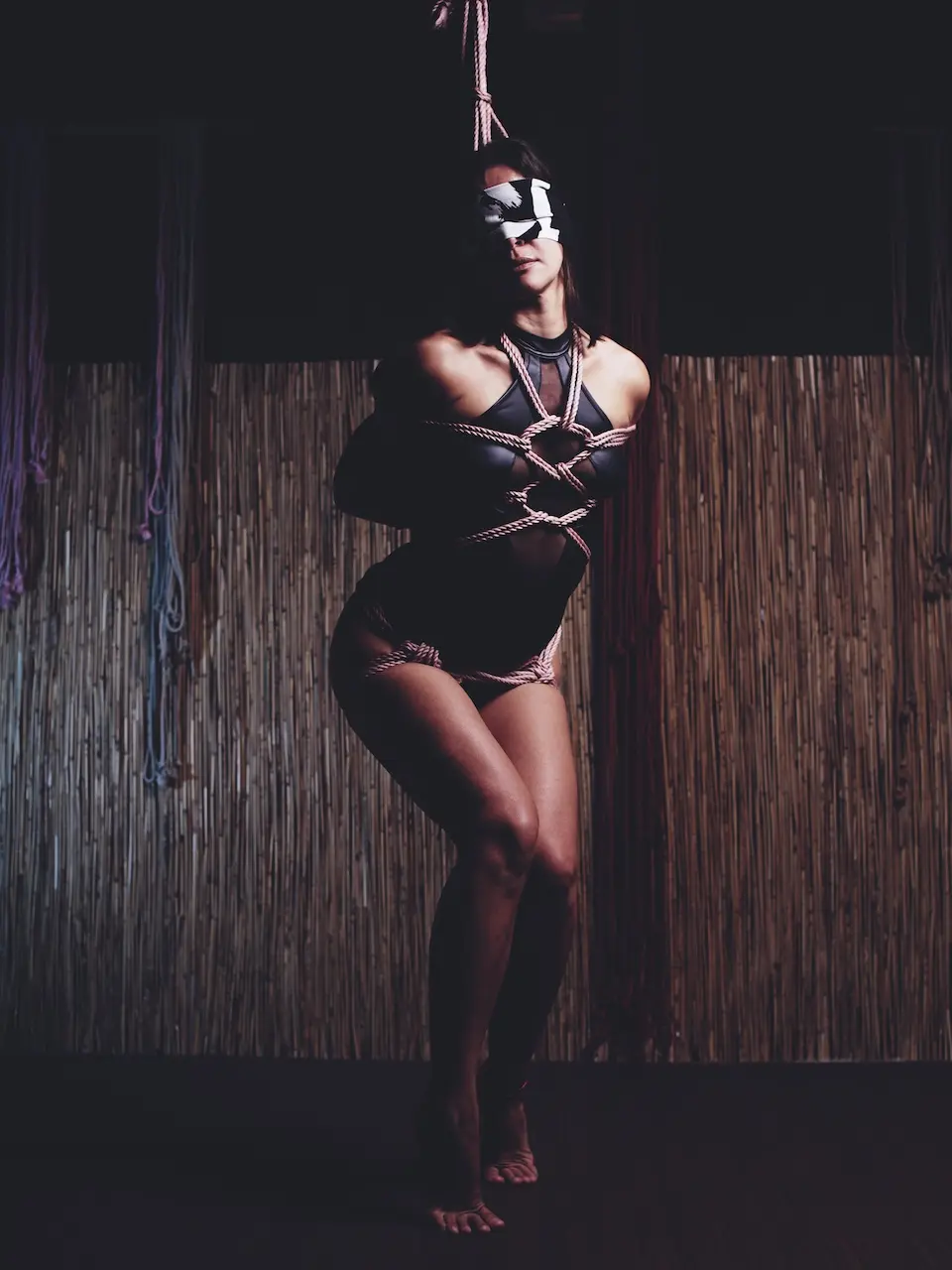 Harnais de buste Shibari debout réalisé par Seb Kinbaku